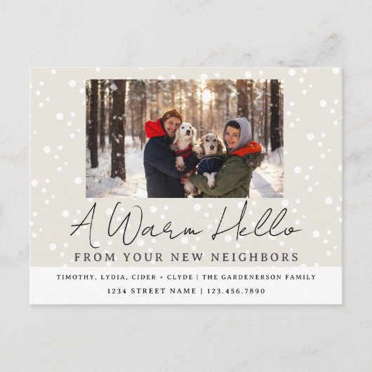 Wintersneeuw Nieuwe Buren Foto Briefkaart (Voorkant)