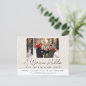 Wintersneeuw Nieuwe Buren Foto Briefkaart (Staand voorkant)