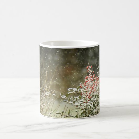 Wintersneeuw op Berries Foto Mok (Center)