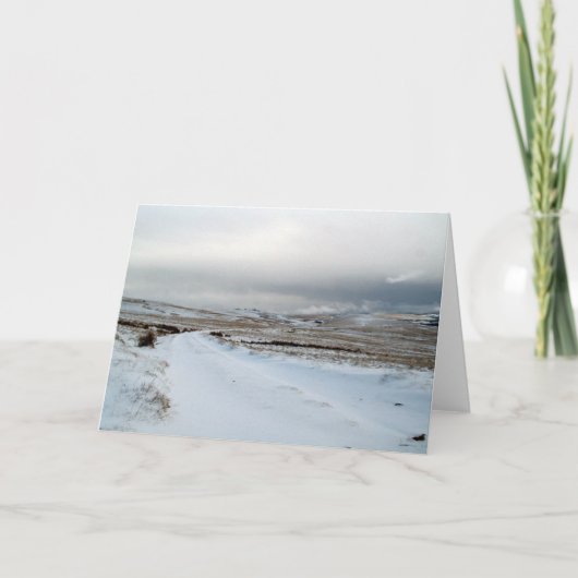 Wintersneeuw op Dartmoor Kaart (Voorkant)