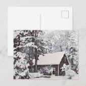 Wintersneeuw op het Briefkaart Boerderij (Voorkant / Achterkant)