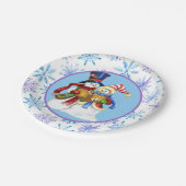 Wintersneeuw Papieren Bordje (Gekanteld)