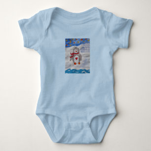 Wintersneeuw Penguin Baby Bodysuit