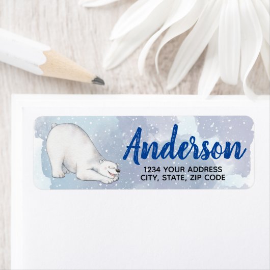Wintersneeuw Polar Beer Etiket (Insitu)