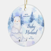 Wintersneeuw Polar Beer We verwachten ouders Keramisch Ornament (Links)