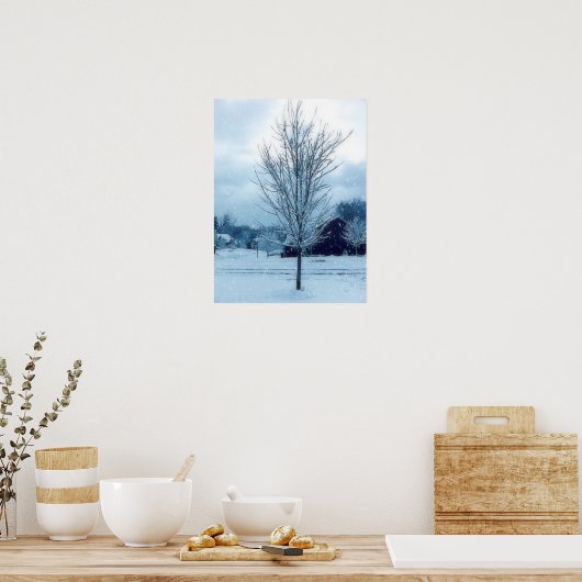Wintersneeuw Poster (Keuken)