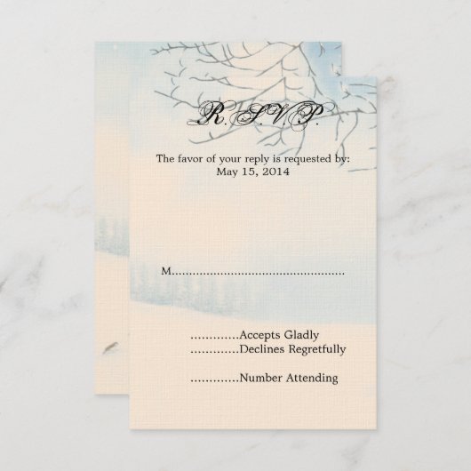 Wintersneeuw RSVP (Voorkant / Achterkant)