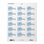 Wintersneeuw Scène Adresetiketten Etiket (Full Sheet)