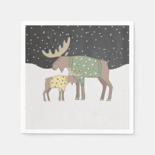 Wintersneeuw Shower mama en baby mose luiers Servetten