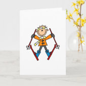 Wintersneeuw Ski Kaart (Gele Bloem)