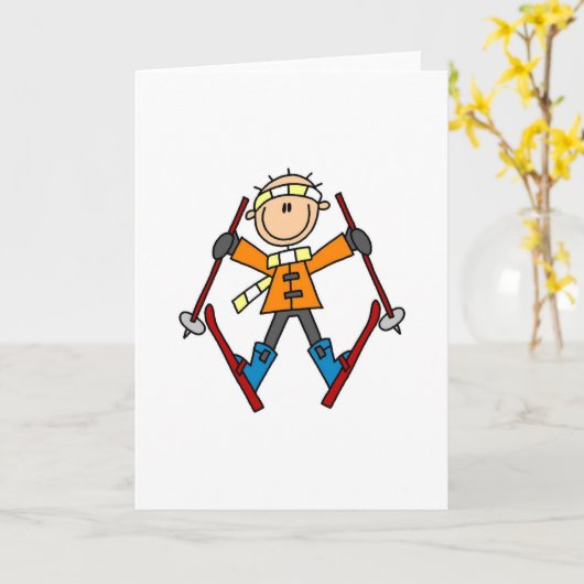 Wintersneeuw Ski Kaart (Gele Bloem)