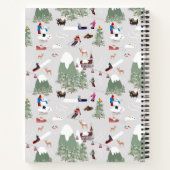 Wintersneeuw Skiën Berg Skipistes Landschap Notitieboek (Achterkant)