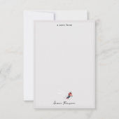 Wintersneeuw Skiën Berg Skipistes Landschap Notitiekaartje (Voorkant)