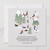 Wintersneeuw Skiën Vakantie Zakelijk Zakelijk Logo Bedankkaart (Achterkant)