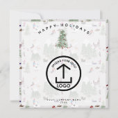 Wintersneeuw Skiën Vakantie Zakelijk Zakelijk Logo Bedankkaart (Voorkant)