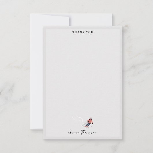 Wintersneeuw Skigebied Berg Skihellingen Landschap Bedankkaart (Voorkant)