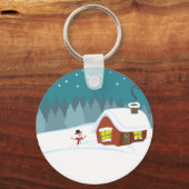 Wintersneeuw Sleutelhanger (Voorkant)