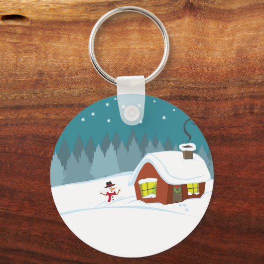 Wintersneeuw Sleutelhanger (Voorkant)
