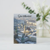 wintersneeuw van salzburg briefkaart (Staand voorkant)