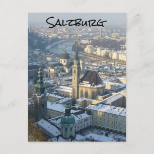 wintersneeuw van salzburg briefkaart