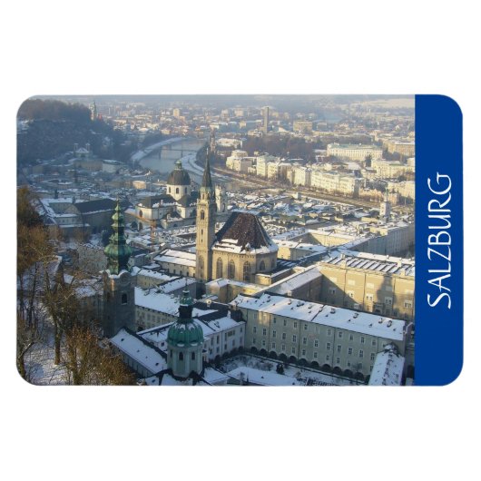 wintersneeuw van salzburg magneet (Horizontaal)