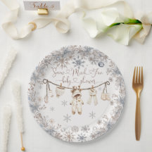 Wintersneeuw veel plezier Baby shower