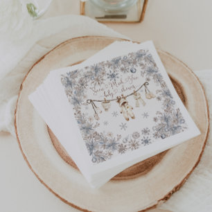 Wintersneeuw veel plezier Baby shower Servet
