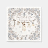 Wintersneeuw veel plezier Baby shower Servet (Voorkant)