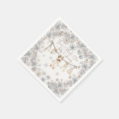 Wintersneeuw veel plezier Baby shower Servet (Hoek)