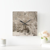 wintersneeuw vierkante klok (Huis)