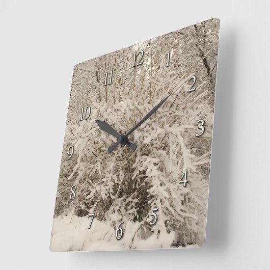 wintersneeuw vierkante klok (Hoek)