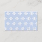 wintersneeuw Visitekaartje Informatiekaartje (Achterkant)