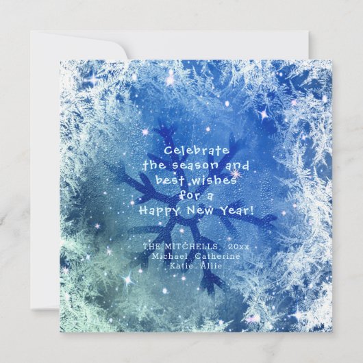 Wintersneeuw Wereldbol PRETTIGE FEESTDAGEN Kaart (Achterkant)