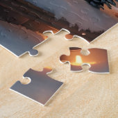 Wintersneeuw Wereldbol puzzel (Zijkant)