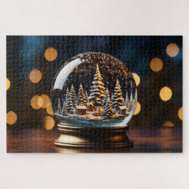 Wintersneeuwbol Legpuzzel