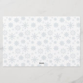 Wintersneeuwbomen baby shower advies wenskaart briefpapier (Achterkant)