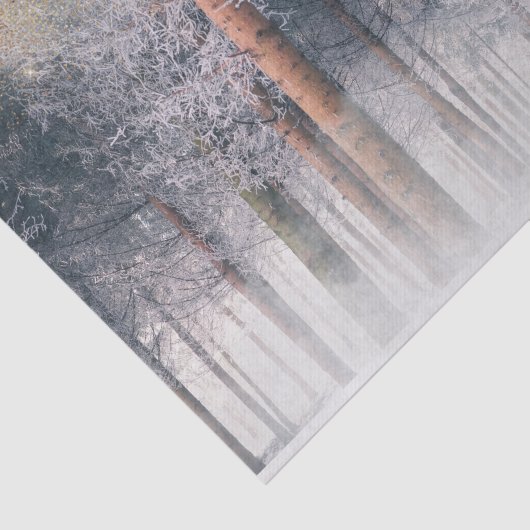 Wintersneeuwbomen bossen tissuepapier (Detail)