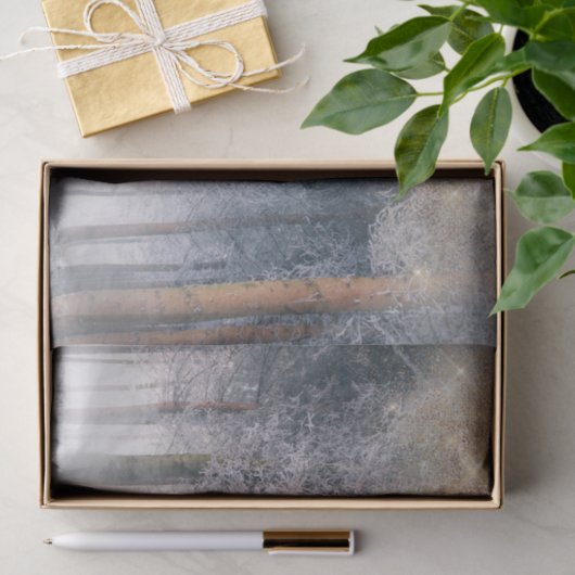 Wintersneeuwbomen bossen tissuepapier (Geschenk)