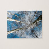 Wintersneeuwbomen Natuur blauwe hemden Legpuzzel (Horizontaal)