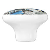   wintersneeuwbrug in Azië Keramische Knop (Zijkant)