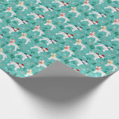 Wintersneeuwdag Witte feestdag Cadeaupapier (Hoek)