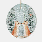 wintersneeuwdecoratie voor kerstkerstversiering vo keramisch ornament (Links)