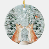 wintersneeuwdecoratie voor kerstkerstversiering vo keramisch ornament (Achterkant)