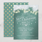 Wintersneeuwfeest en nieuwjaarsfeest kaart (Voorkant / Achterkant)