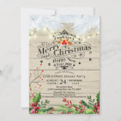 Wintersneeuwfeest en nieuwjaarsfeest kaart (Voorkant)