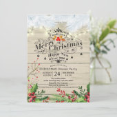 Wintersneeuwfeest en nieuwjaarsfeest kaart (Staand voorkant)