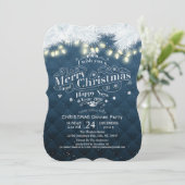 Wintersneeuwfeest en nieuwjaarsfeest kaart (Staand voorkant)