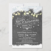 Wintersneeuwfeest en nieuwjaarsfeest kaart (Voorkant)