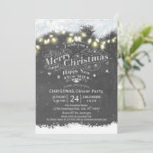 Wintersneeuwfeest en nieuwjaarsfeest kaart (Staand voorkant)