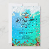 Wintersneeuwfeest en nieuwjaarsfeest kaart (Voorkant)